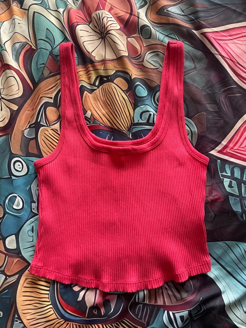 Old Navy Ribbed Scoop Tank in Hot Pink